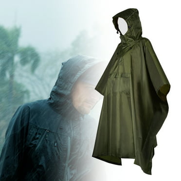HLKZONE Rain Ponchos for Adults 2 Pack Size 59 by 27.5 EVA Reusable Raincoat Rain Coats Emergency Camping Survival Kits for Outdoors 